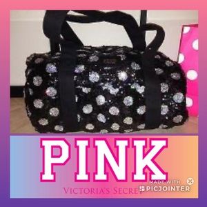 VS PINK sequin dufflebag